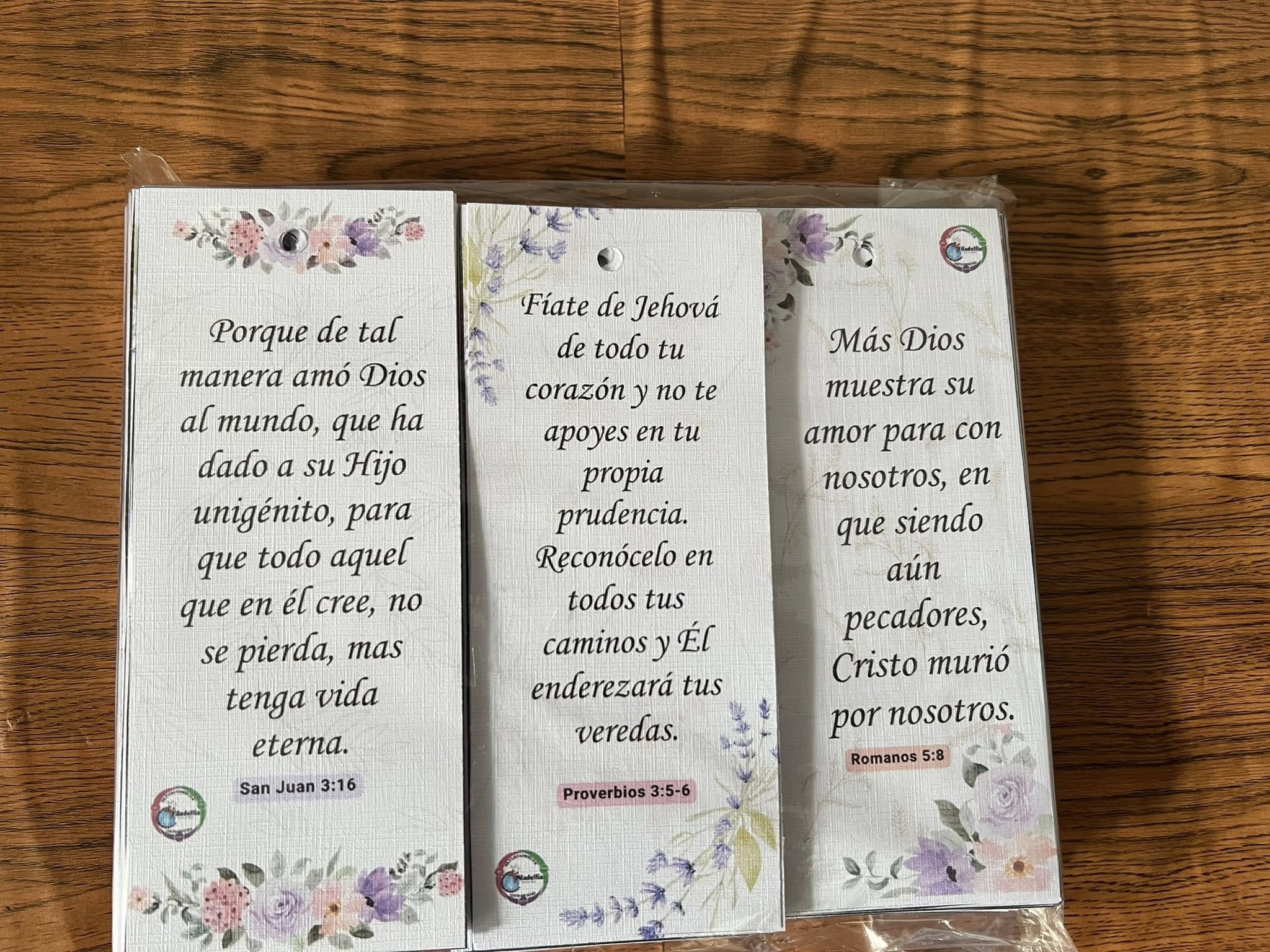 Materiales para iglesia - Tarjetas de versículos